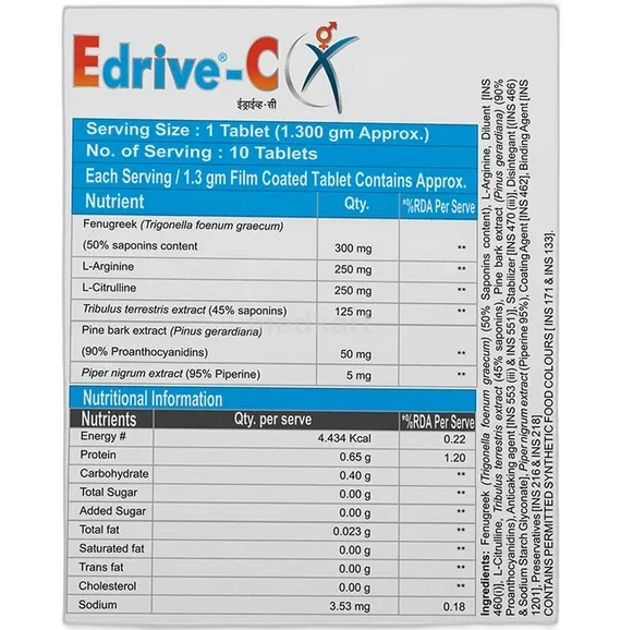 edrive c tablet 10's
